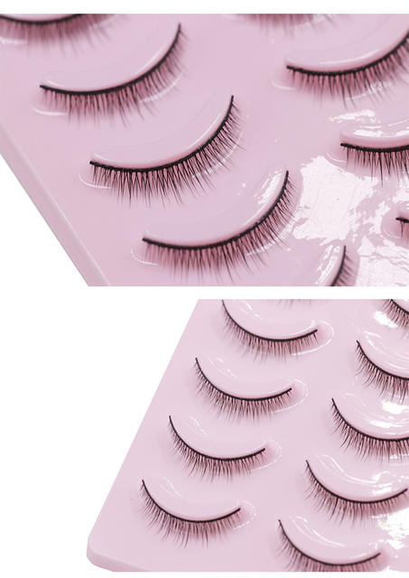 Menglu R-3 False Eyelashes for Women, Supernatural Short Hard Stems That Can Support Double Eyelids, Simulated Curls, Grafted for Novices detail 3