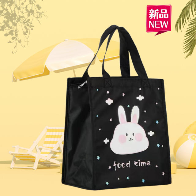 Lunch Box Bag Thermal Insulation Bag Thickened Large Rice Bag Aluminum Foil Canvas Vegetable Lunch Box Warm and Cold Work Tote Bag detail 6