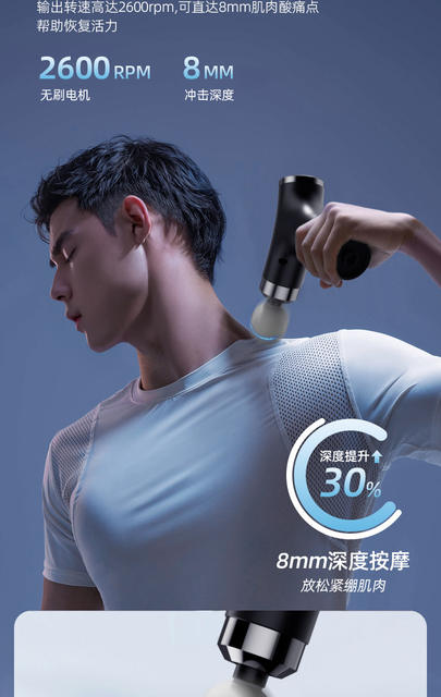 Self-Massage Tool with Long Handle and Curved Head, Multifunctional Muscle Relaxation Massager for Home Use, Smart Fascia Gun detail 11