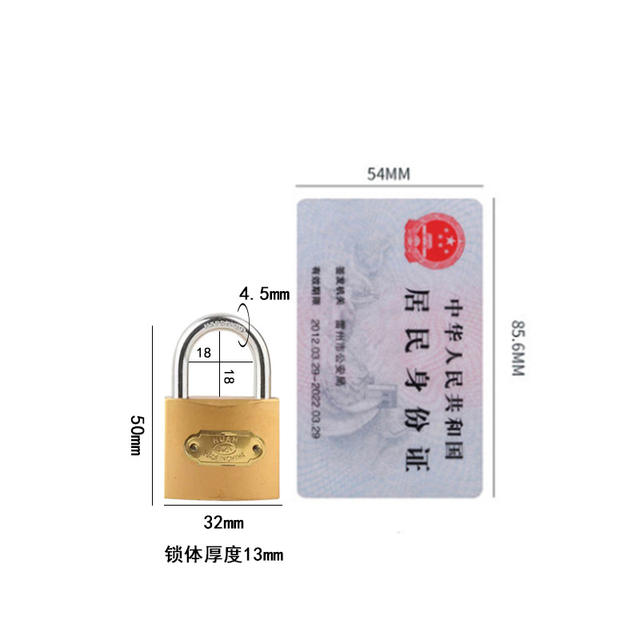 Padlock Cabinet Dormitory Student Door Lock Single Lock Household Small Lock Imitation Copper Padlock Anti-Theft Upgrade