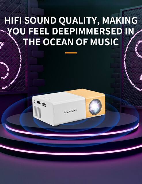 Cross-Border Hot-Selling Vs Yg300 Projector, Wired Screen Mirroring for Mobile Phones, Wireless Entertainment for Children, Home-Use Mobile Projector detail 10