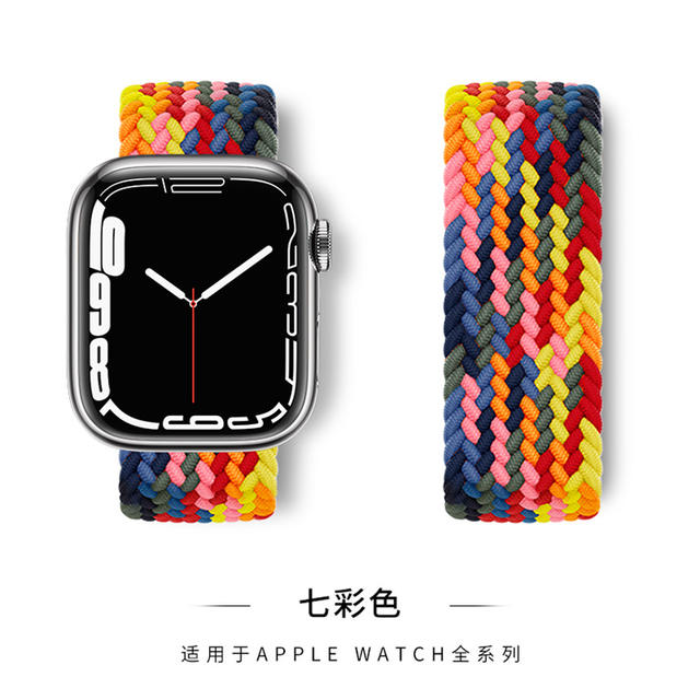 For Apple Watch Strap Single Loop Elastic Braided Nylon Strap iwatch8/7/se Universal Strap detail 9