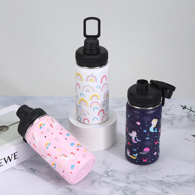 Cross-Border 12oz Cartoon Portable Space Flask Thermos Cup Custom-Made 304 Stainless Steel Outdoor Portable Vacuum Space Cup detail 2