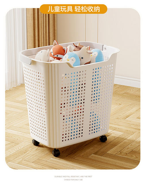 Dirty Clothes Basket Household Bathroom Dirty Clothes Storage Basket Large Capacity Bathroom Dirty Clothes Basket with Wheels Sundry Laundry Basket detail 8