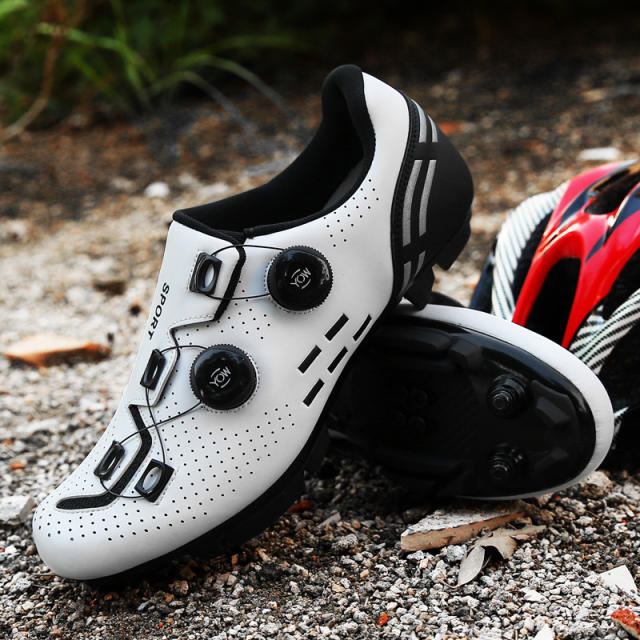 New professional cycling shoes men's lockless mountain bike bicycle shoes road bike lock shoes non-lock bicycle Women's Spring detail 4