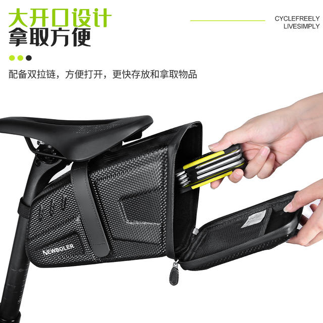 Newboler Bicycle Tail Bag Saddle Bag Hard Shell Waterproof Cycling Bag Tool Bag Mountain Storage Bag detail 6