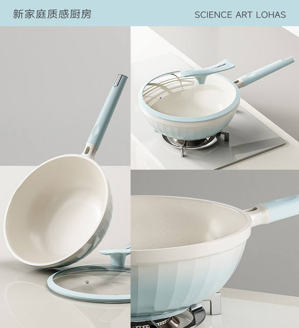 Carefully Selected Titanium Ceramic Non-Stick Frying Pan for Home Use, Ceramic Frying Pan Without Coating, Suitable for Gas and Induction Cookers detail 6