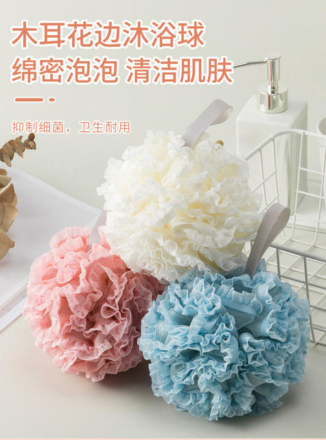High-End Large 60g Lace Bath Flower Ball, Non-Scattering Bath Sponge, Bath Flower for Men and Women, Bubble Bath Magic Tool detail 3
