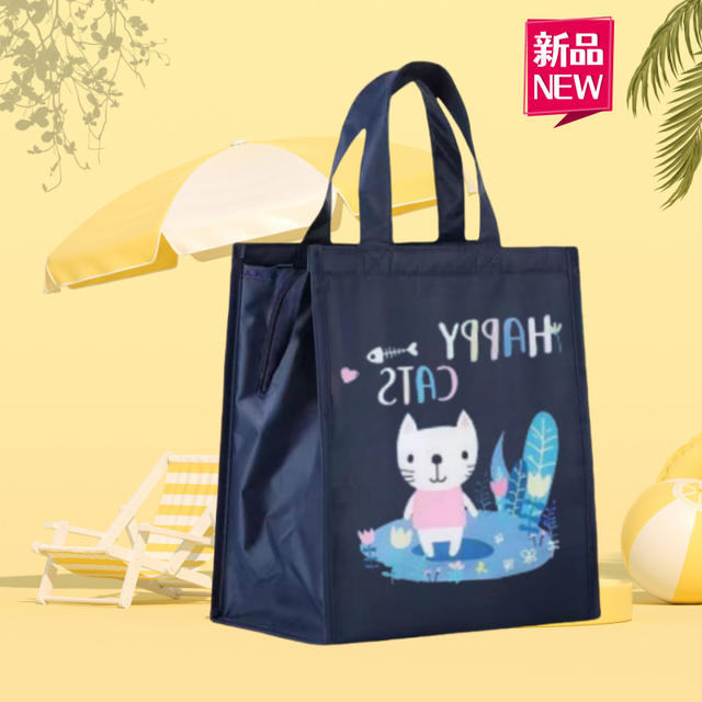 Lunch Box Bag Thermal Insulation Bag Thickened Large Rice Bag Aluminum Foil Canvas Vegetable Lunch Box Warm and Cold Work Tote Bag detail 5