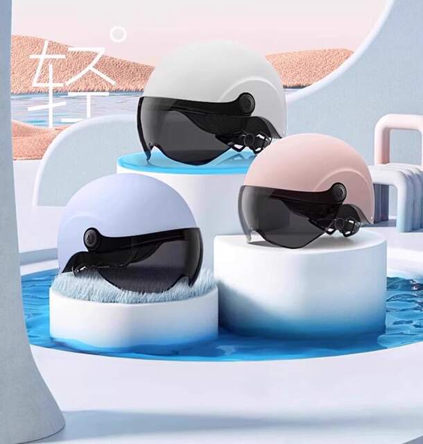 All-Season Electric Vehicle Motorcycle Half Helmet, Summer Sun Protection Battery Bike Safety Helmet, Bicycle Helmet for Men and Women detail 2