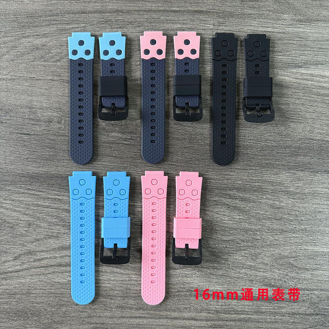 Universal Children's Phone Watch Strap Smartphone Watch Silicone Two-Tone Strap Standard Ears detail 3