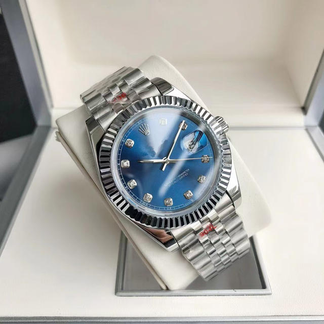41mm Datejust-Style Imitation Mechanical Chronograph Movement Fully Automatic Solid Steel Band Men's Watch Waterproof Luminous Watch Wholesale detail 6