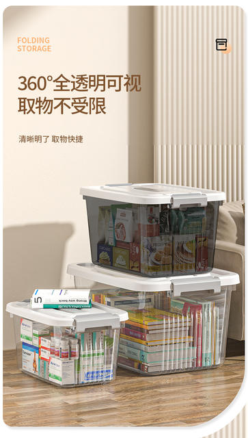 Plastic Transparent Storage Box with Lid for Household Clothes Storage Box Extra Large Storage Box Storage Box detail 6