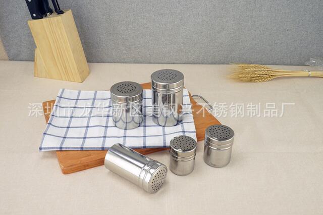 Factory direct stainless steel seasoning jar toothpick container seasoning box pepper jar barbecue jar pepper jar detail 8