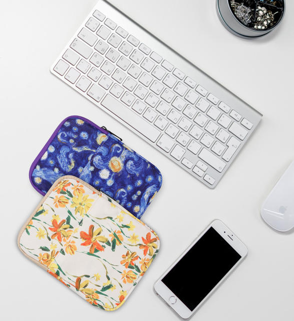 New Printed E-book Tablet PC Protective Case 3c Digital Storage Bag Power Bag Fashion Personality Inner Bag detail 12