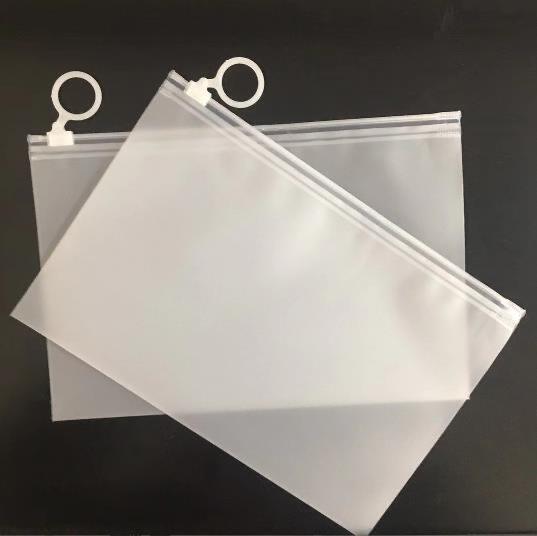 Seed Bead Pull-Tab Storage Bag for Small Accessories and Underwear, Thickened Frosted Transparent Waterproof Zipper Storage Bag with Pull-Tab