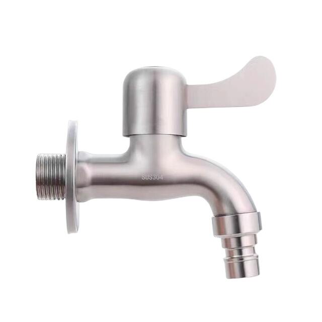 304 Stainless Steel 6-Point Faucet Washing Machine Faucet Anti-Splash Mop Pool Spout Quick-Open 25 Faucet detail 5