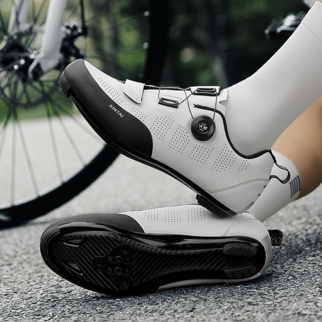 New professional cycling shoes men's lockless mountain bike bicycle shoes road bike lock shoes non-lock bicycle Women's Spring detail 6