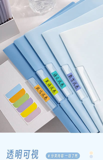 folder rotating side open button type rod holder a4 rod holder large capacity folder examination paper holder storage folder detail 9