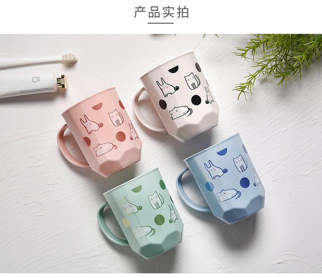 Plastic mouthwash Cup toothbrush cup children's toothbrush cup creative cute couple brushing Cup toothbrush cup detail 9