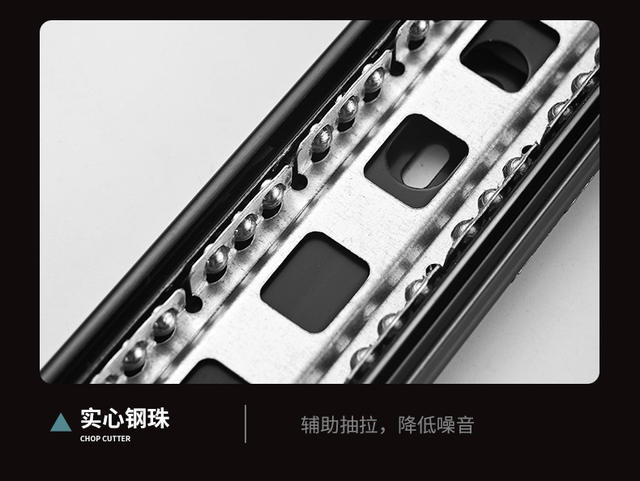 Drawer Slide Rails, Ball-Bearing Drawer Tracks, Hardware Accessories, Slide Rails, Furniture Slides, Three-Section Damping Rails, Direct Sales from the Manufacturer detail 11