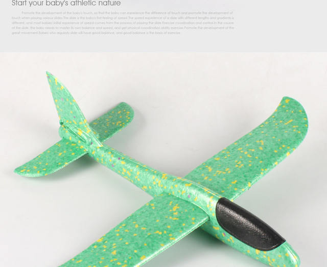 Large Hand Throwing Plane Toy Luminous Outdoor Gliding Plane Kids Whirl Throwing Gliding Foam Plane Model detail 12