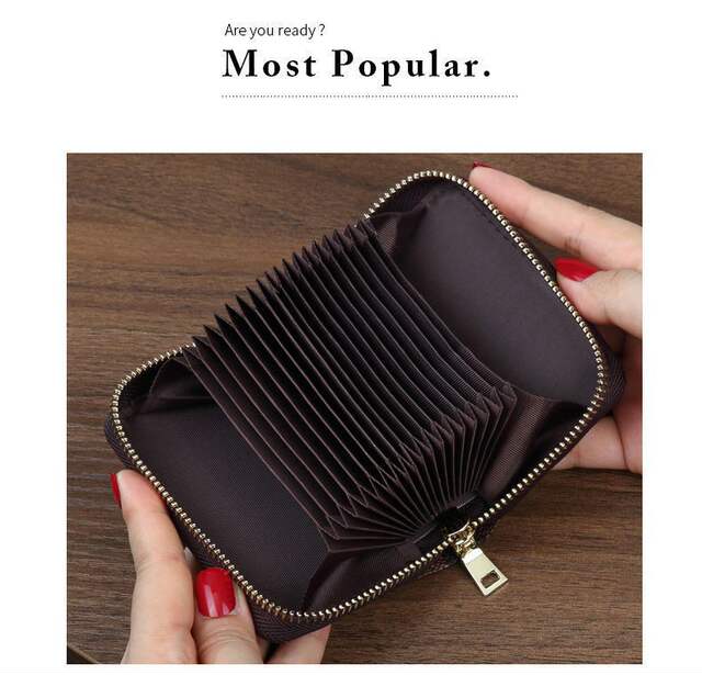 Anti-Degaussing Card Holder for Women, High-End, Large Capacity, Multiple Card Slots, Credit Card, Driver's License, Business Card Holder, Anti-Theft Bank Card Holder detail 3