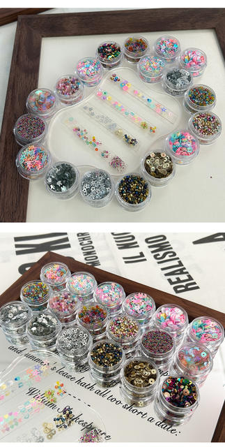 Ins Style Small Style Personalized Nail Art Material Beaded Nail Art Jewelry Dopamine Color Wear Armor Mixed Material detail 3