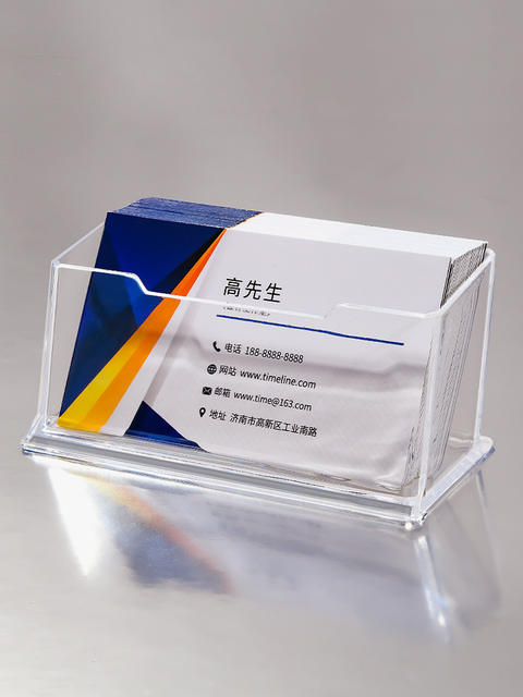 Acrylic High-End Transparent Business Card Box High-End Large-Capacity Desktop Creative Multi-Layer Business Card Shelf Table Display Stand detail 11