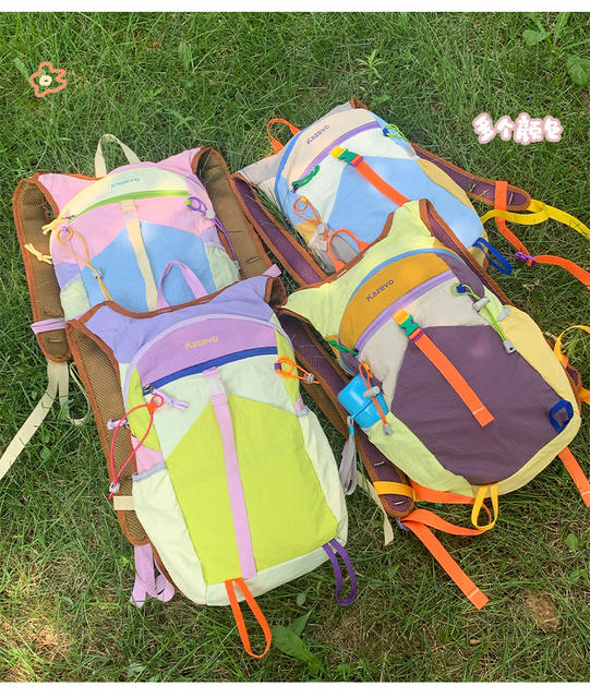 Women's Backpack with Unique Design, Dopamine Color-Blocking, Large Capacity Backpack for Men, Outdoor Hiking and Mountaineering Bag, Cycling Bag detail 6