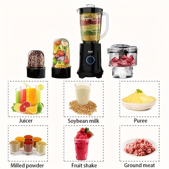 European Standard Milkshake and Smoothie Blender Portable Grinder Electric Meat Grinder 4-in-1 Countertop Mixer detail 3