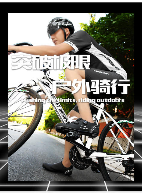 New professional cycling shoes men's lockless mountain bike bicycle shoes road bike lock shoes non-lock bicycle Women's Spring detail 12