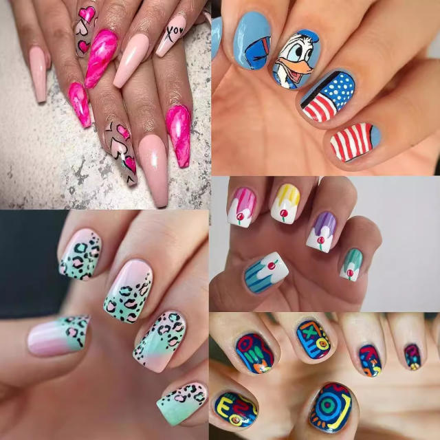 Wholesale manicure 12 PCs colorful painting brush nail polish drawing art color DIY watercolor pen suit