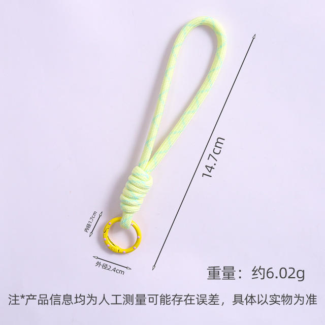 New Color-Blocked Mobile Phone Lanyard Accessories DIY Handmade Keychain Ring Accessories Material Bag Pendant Accessories Wholesale detail 5