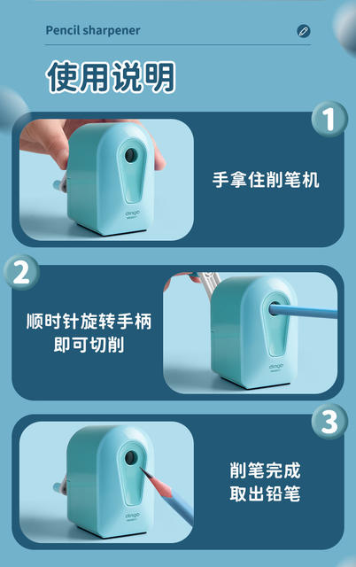 Pencil Sharpener for Primary School Students, Large Diameter Pencil Sharpener, Durable Thick Rod, Large Triangular Pencil Hole Pen, Pencil Sharpener detail 11