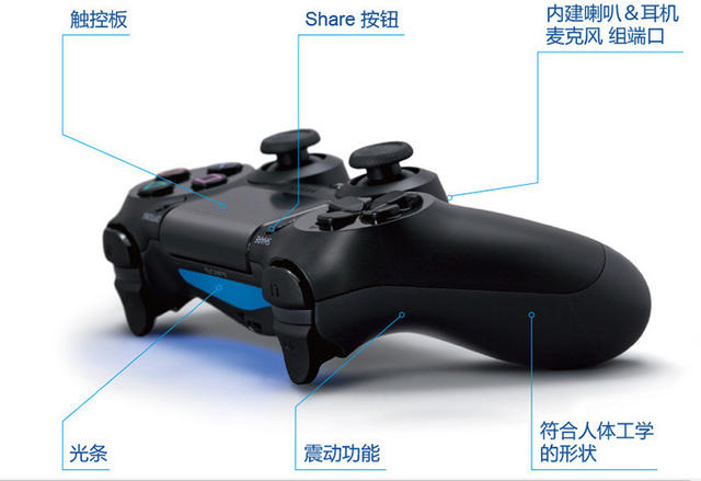 Cross-Border P4 Wireless Bluetooth Controller with Six-Axis Motion Sensing Vibration Suitable for Console Games P4 Game Console Controller Wholesale detail 2