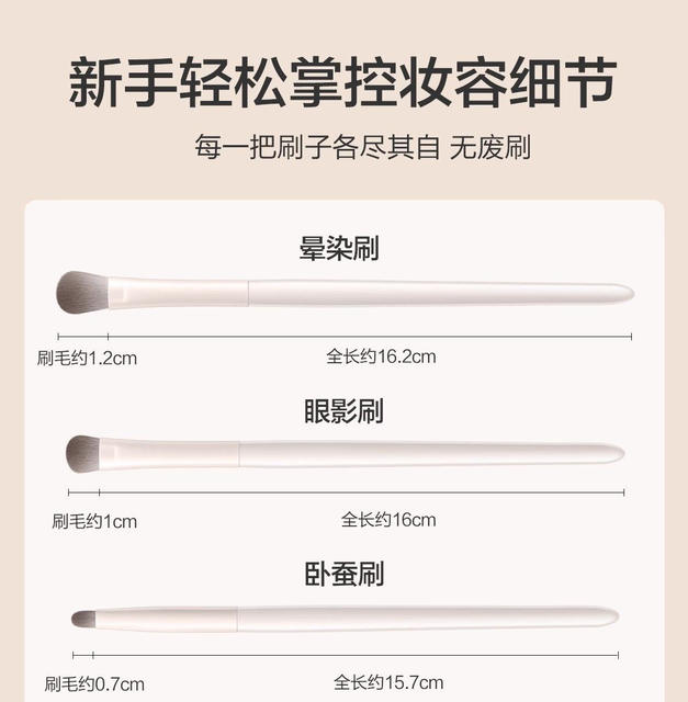 Eye shadow brush detail brush eye lying silkworm blooming down to brush soft hair tapered fine concealer makeup brush suit portable detail 12