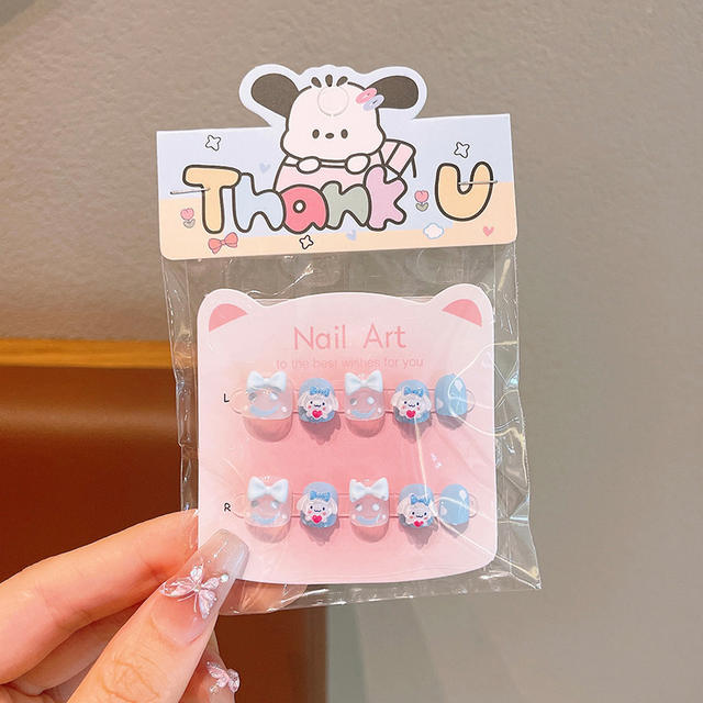 Children's Wearable Nail Stickers for Little Girls, Removable Nail Art Stickers, Girls' Gifts, Nail Patches, Wearable Nails Wholesale