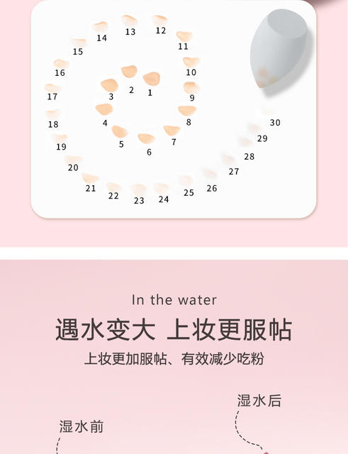 Factory Direct beauty Egg gourd powder puff water drop powder puff makeup egg makeup egg oblique cut sponge powder puff detail 8