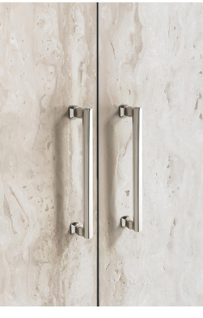 French zinc alloy wardrobe door handle modern simple chrome plated bright silver drawer single hole cabinet solid handle detail 9