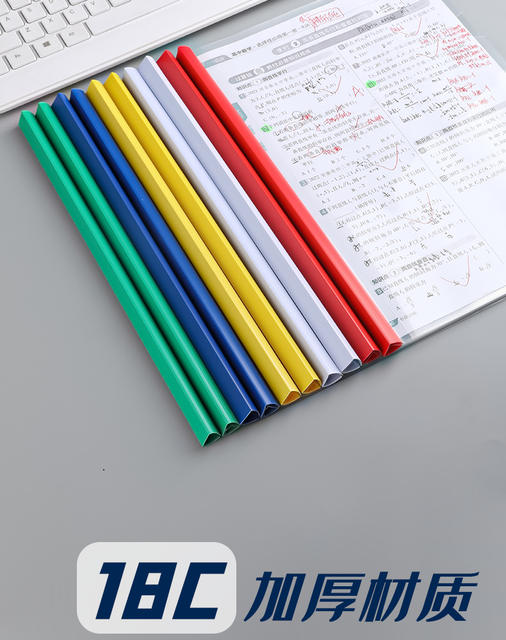 Large Capacity Thickened A4 Transparent File Folder with Pull Rod, Triangular Rod, and Zipper for Test Papers detail 8