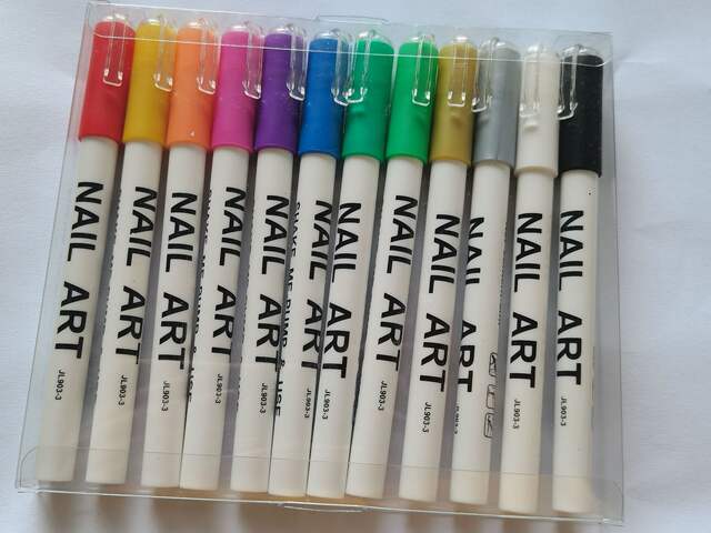 Wholesale manicure 12 PCs colorful painting brush nail polish drawing art color DIY watercolor pen suit detail 6