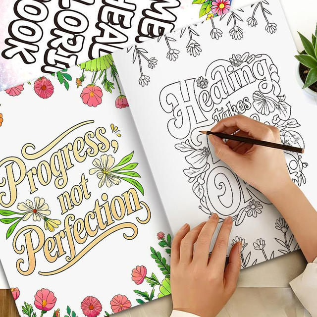 44-Page Coloring Book with Positive Affirmations detail 3
