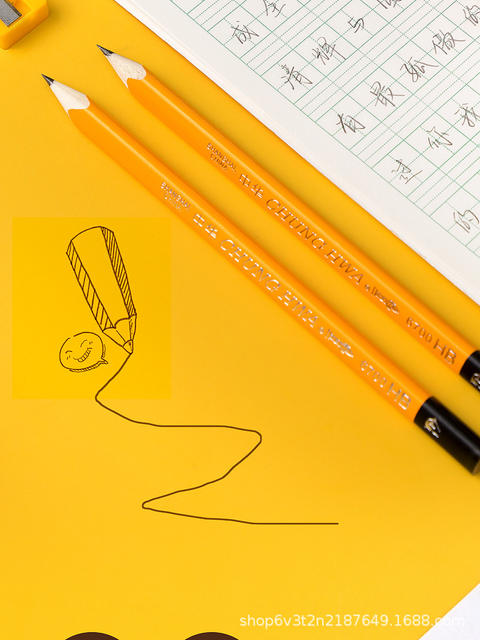 Chinese Pencil 6700 Large Triangle Thickened Beginner Writing Kidsren's Correction Grip Hb Thick Rod Student Practice Calligraphy 2B detail 11