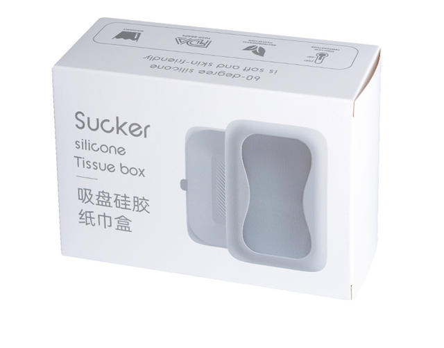 Creative wall-mounted silicone tissue box non-perforated adsorption toilet living room paper soft box suction cup tissue box detail 11