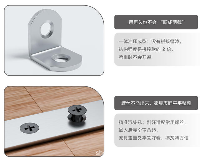 Stainless Steel Angle Bracket 90-Degree Right Angle Fastener Shelf Support L-Shaped T-Shaped Furniture Connector Right Angle Fastener detail 4