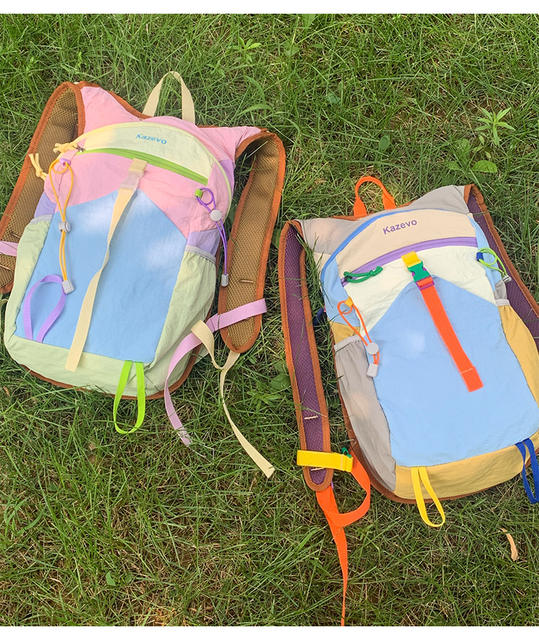 Women's Backpack with Unique Design, Dopamine Color-Blocking, Large Capacity Backpack for Men, Outdoor Hiking and Mountaineering Bag, Cycling Bag detail 8