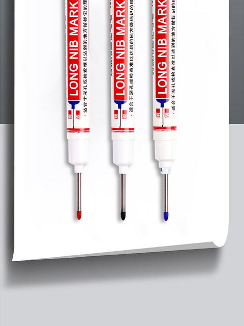 Long Head Marking Pen Woodworking Pen Long Marking Tile Site Bathroom Installation Special Purpose Deep Mouth Marking Oil Pen detail 4