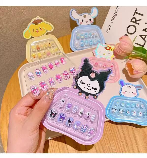 Sanrio Children's Nail Stickers Girls Cute Fun Nail Stickers Students Nail Stickers Girls Nail Stickers Children Wear Nail Stickers detail 8