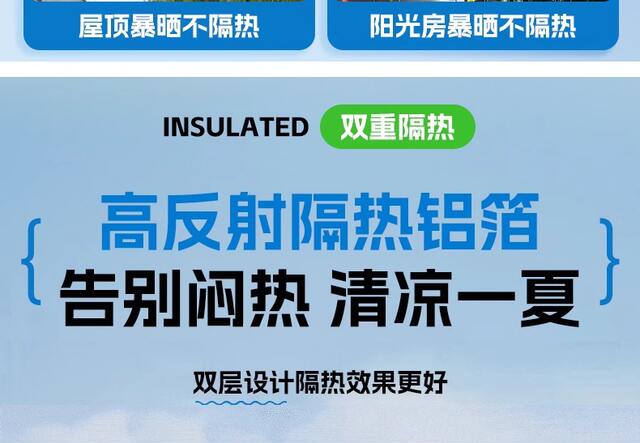 Insulation Cotton, Thermal Insulation Cotton, Roof Pearl Cotton, Window Sunroom, Roof Aluminum Foil, Waterproof and Sun-Proof, Fully Blackout Insulation Film detail 12
